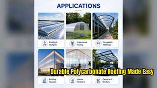 Durable Polycarbonate Roofing Sheets Easy Installation