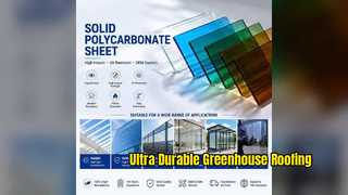 5mm Solid Polycarbonate Sheet Durable Greenhouse Roofing